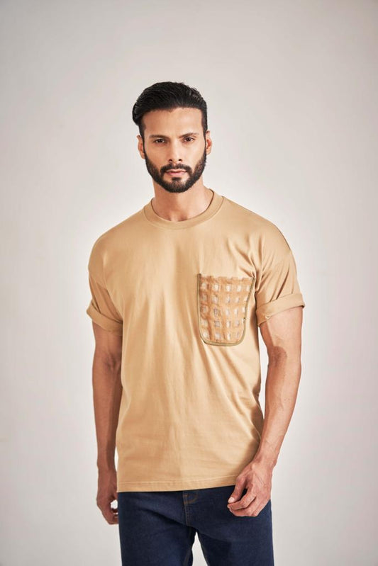Khakhi Net pocket T-Shirt