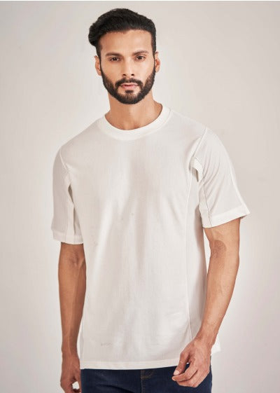 White Panel Style T-Shirt