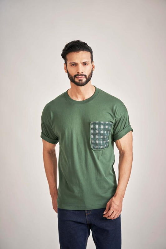 Green Net pocket T-Shirt
