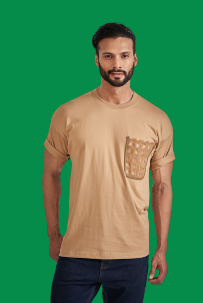 Khakhi Net pocket T-Shirt