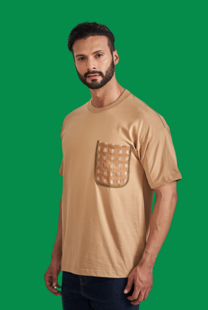 Khakhi Net pocket T-Shirt