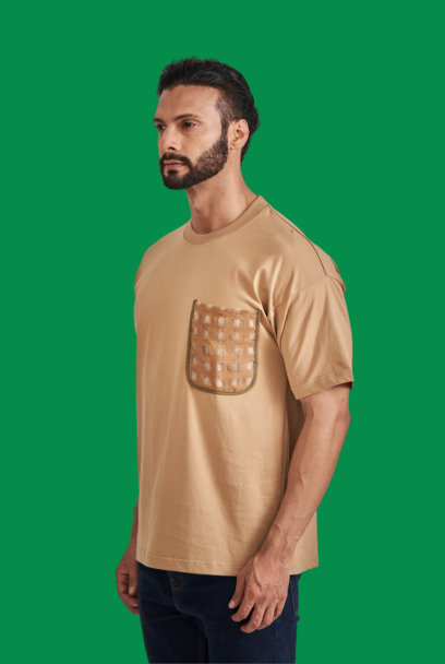 Khakhi Net pocket T-Shirt