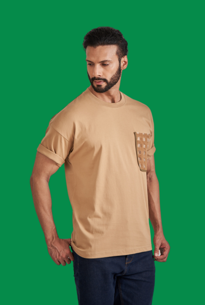 Khakhi Net pocket T-Shirt